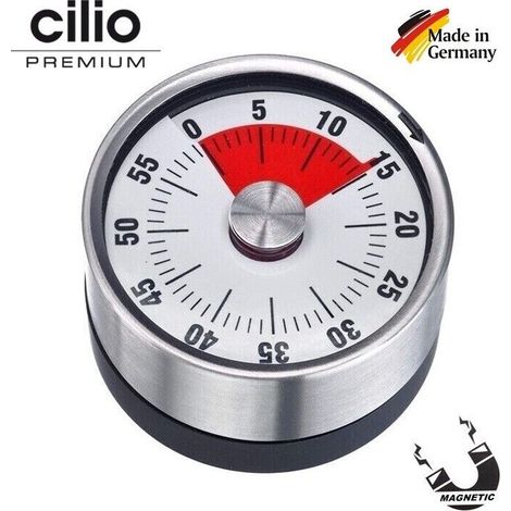 Timer Cilio Pure con magnete, diametro 6x3,5 cm (1/4)