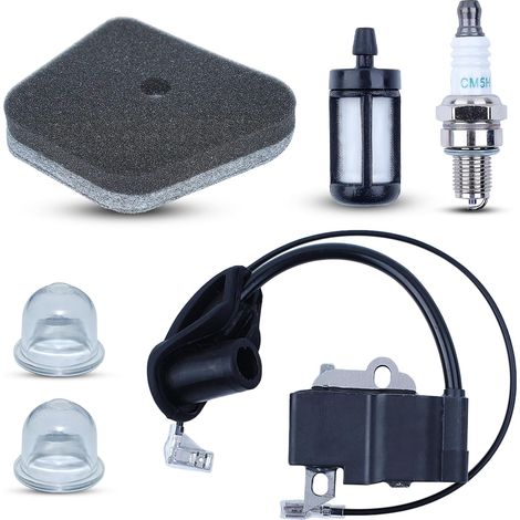 Module de bobine d'allumage magnétomètre avec kit de filtre à air pour Stihl FS90R FS100R FS110R FS130R KM110R FC90 Coupe-bordures bordureuse Remplacement pièce 41801302A (1/5)