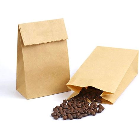 Papiertüten 50 Stück 18 x 9 cm Geschenktüten Gastgeschenke Obsttüten Süßigkeitentüten Lunchtüten Mini Kraftpapiertüten für Hochzeiten und Weihnac (1/5)