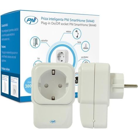 Prise intelligente - PNI - SM440 - WiFi - Commande à distance - Économie d'énergie