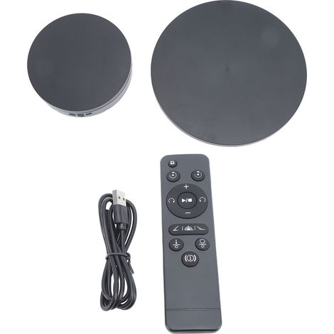Plateau tournant électrique 2 en 1, télécommande intelligente, plateau d'affichage de bijoux, support d'ornements en direct, 5V noir (1/5)