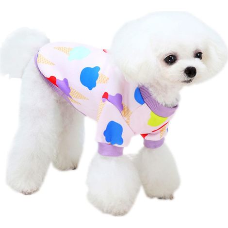 Warm clothes for pets in autumn and winter Dog sweatshirts (ice cream, L) (1/5)