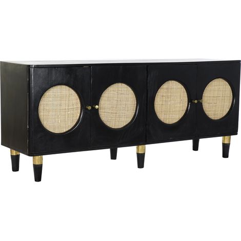 Ratan Buffet Griff 150x40x65 Schwarzer Ratan -Handle Multikolor -Material -Familienfarben und TV -Möbeldetails (1/5)