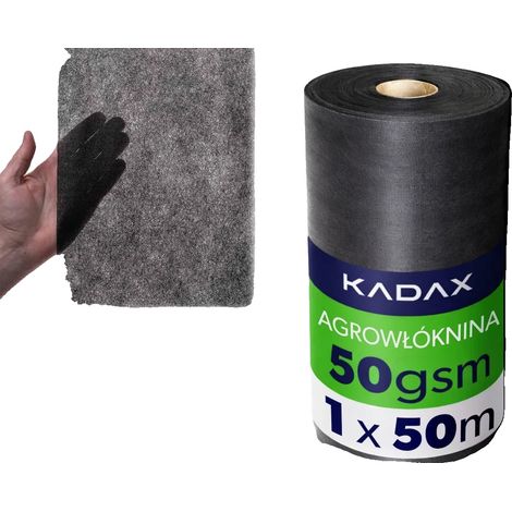 Agro-Gewebe, Polypropylenmaterial, 1 x 50 Meter, 50 Gramm Gewicht, atmungsaktive Struktur, Unkrautverhinderung (1/5)