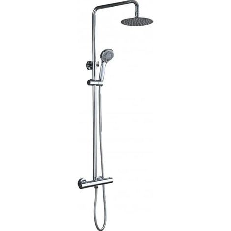 Mice- barra de ducha extensible termostática posee rociador redondo, extraplano,  accionamiento mediante botón de ahorro start/stop (1/5)