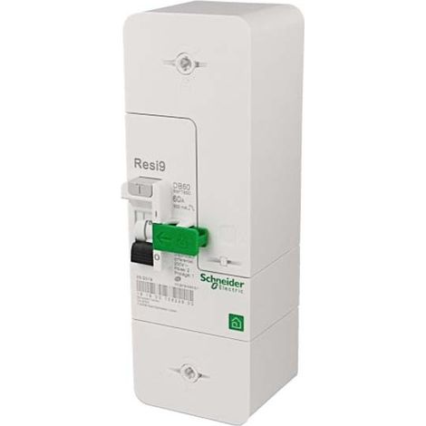 Schneider Electric – Disjoncteur unipolaire 1P+N 30-60A 500mA – Courbe C – Protection contre les surcharges et courts-circuits – Pour installations électriques professionnelles