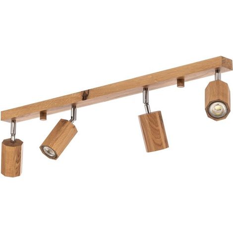 [GEBRAUCHT] B-Ware Envostar Peach Puff Deckenspot Holz Oktagon 4-flg. handgefertigt 148cm (1/2)