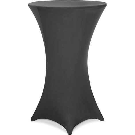 Mantel redondo para mesa de cóctel, antracita, 70 cm, antiarrugas (1/5)