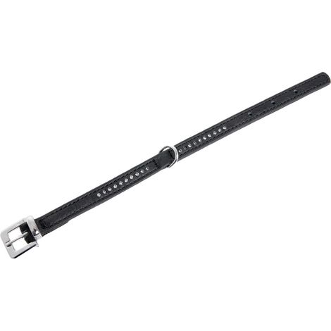 K Diamanti con colletto vintage Una fila nera, interno regolabile da 10 mm 27 cm 20,5-24,5 cm