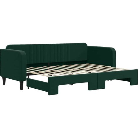 Maison Exclusive - Divano Letto con Letto Estraibile Verde Scuro 80x200cm Velluto