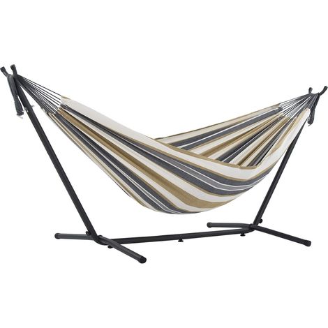 Vivere Do UHSDO8-25 Amaca con Supporto Brasiliana, Cotone, 250 cm, Portata 200 kg Borsa da Trasporto inclu, Luna Doppia, Desert Moon (1/4)