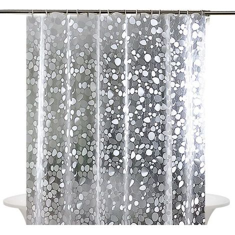 180 x 180 cm Shower Curtain, Anti-Mold, Waterproof Bathtub, EVA, Shower Curtain Rings (1/4)