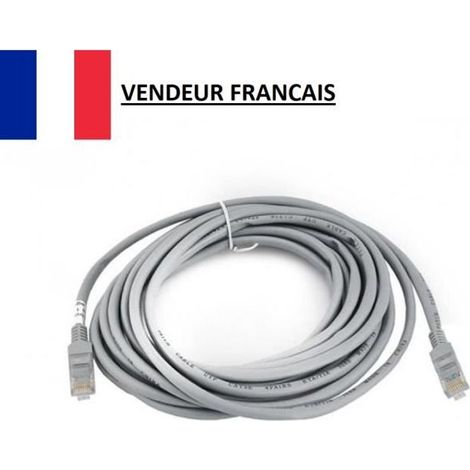 Câble Réseau Ethernet RJ45 5M CAT Routeur Modem Ordinateur PC Box Internet