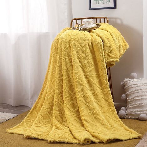 Couverture Jetable - Polaire Sherpa - 70 x 100 cm - Gris - Pour Canapé, Lit ou Séjour - Usage Intérieur et Extérieur (1/5)
