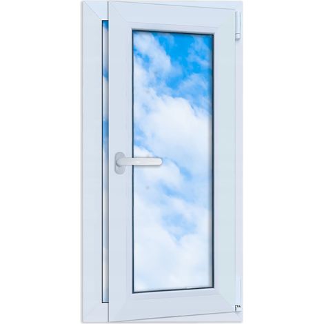 Ventana PVC blanca 50x100 DERECHA, nueva 500x1000 mm doble acristalamiento oscilobatiente (1/5)