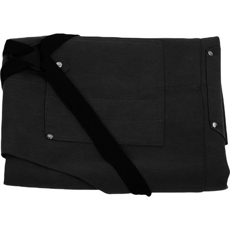 Tablier ignifuge ignifuge double face en flanelle imperméable pour le travail du bois, électricien, soudage, grillage, cuisson, noir (1/4)