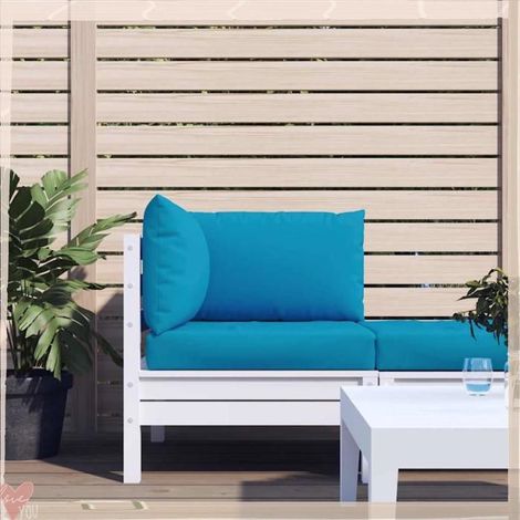 Coussins de palette - VINGVO - 361777 - Lot de 3 - Bleu clair - Tissu Oxford hydrofuge (1/5)
