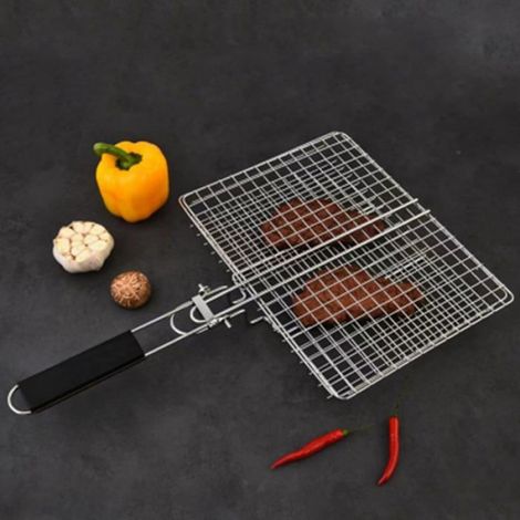 Panier Barbecue Acier Inoxydable - 1 Pièce - Pliable - Poignée Verrouillage - Cuisson Poisson Viande UMD DESSIN ANIME - UMD ANIMATI (1/5)
