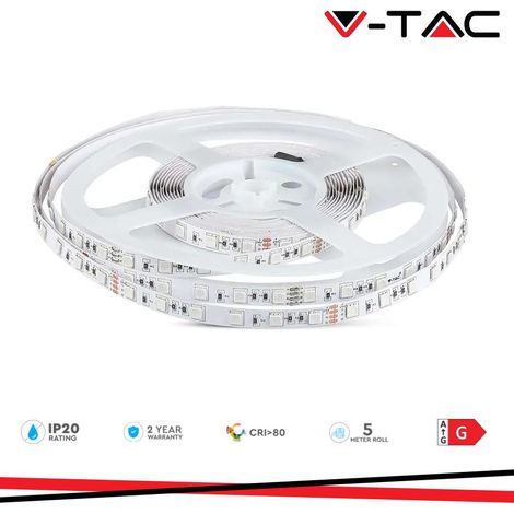 STRISCIA LED SMD5050 60 LEDS 24V 3000K IP20 - Luce CALDA (1/10)