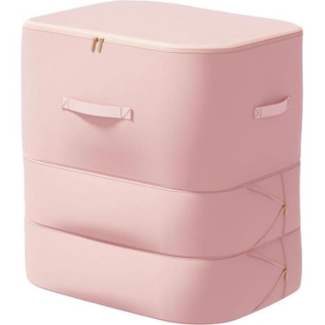 Sac de rangement auto-compressant peu encombrant, , sac de rangement à compression de couette, sac de rangement pour vêtements, 544260 cm, rose (1/5)