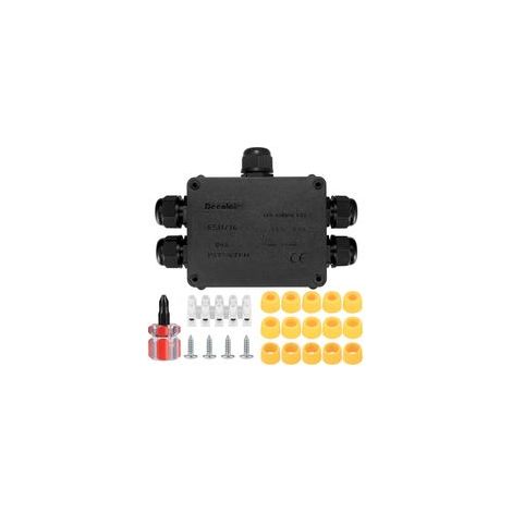 IP68 Wasserdichte Anschlussdose, 5-fach Außenanschlussdose, Verbindungsdose mit wasserdichten Steckerbuchsen für 4-9 mm Kabel für den Einsatz im Garten - 5 Wege (1/5)