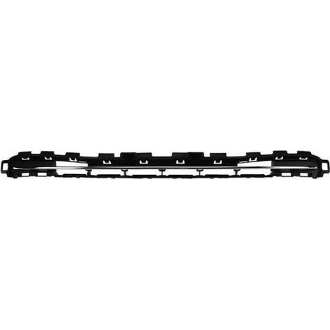 Grille de pare-choc avant centrale supérieure noire et chromée Peugeot 207 depuis 2009