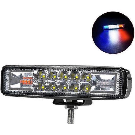Barre lumineuse LED (rouge et blanche) avec gyrophare stroboscopique pour 4x4, SUV, quad, tracteur, bateau, camion, excavatrice, lampe de travail clignotante et accessoires tout-terrain (1/5)