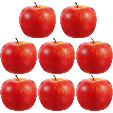 Lot de 8 décorations en mousse représentant des pommes artificielles.-7.5X7CM (1/3)