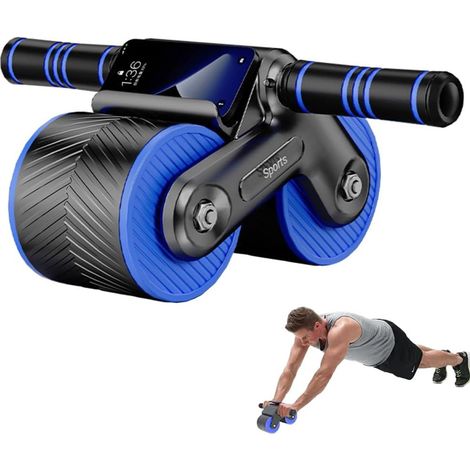 Ab-Roller mit automatischer Rückrollfunktion, Ellbogenstütze und Handyhalterung – Bauchmuskeltrainer – Ab-Rad (1/4)