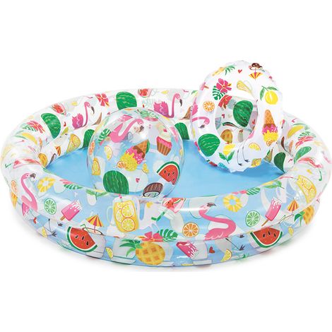 Jeu d'extérieur - Piscine + Bouée + Ballon - Diamètre : 122 cm (1/5)