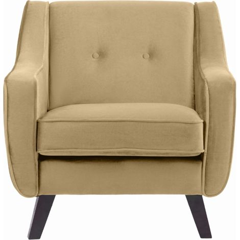 KONSIMO TERSO Sessel mit Velours-Bezug, Beige (1/4)