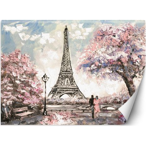 Carta Da Parati, Parigi Torre Eiffel come dipinto - 400x280 (1/5)