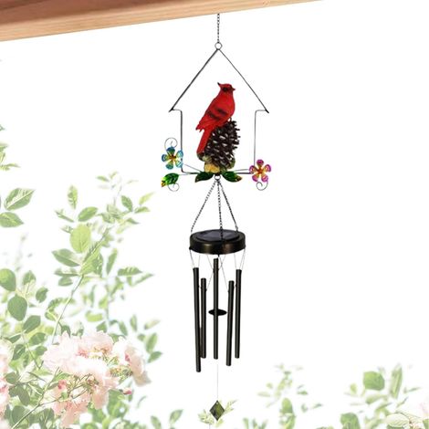 Carillons À Vent Solaires,Ornements avec Design d'oiseaux,Carillons (1/5)