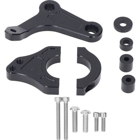 Vtizikl Support stabilisateur d'amortisseur de direction de moto réglable en alliage d'aluminium léger pour XMAX300 2017 à 2014, noir (1/4)