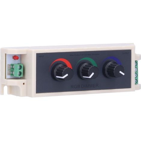 3-Kanal RGB-LED-Smart-Dimmer, Helligkeitsregelung, DC12-24V-Controller, Drehknopf (1/5)