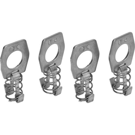 Verrou de porte de chauffe-eau en acier inoxydable, lot de 4 loquets argentés pour camping-car et caravane (1/5)