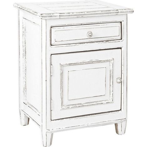 Comodino "Colette" per camera, Struttura In Legno Mango Massiccio,Verniciatura A Base Di Nitrocellulosa,Schienali E Laterali In Mdf -Sinistro (1/5)