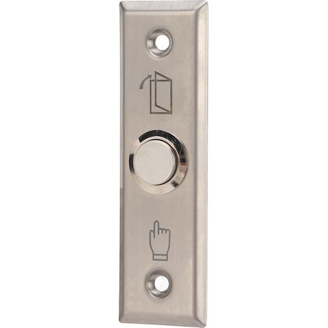 Interrupteur de contrôle d'accès de porte, bouton-poussoir de sortie, acier inoxydable brossé, réarmement automatique, pour intérieur et extérieur (1/5)