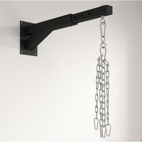 Soporte para saco de boxeo de pared ajustable de acero negro HAVRYA (1/5)