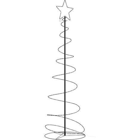 vidaXL Albero di Natale a LED 120 LED Bianco Caldo 180 cm (1/5)