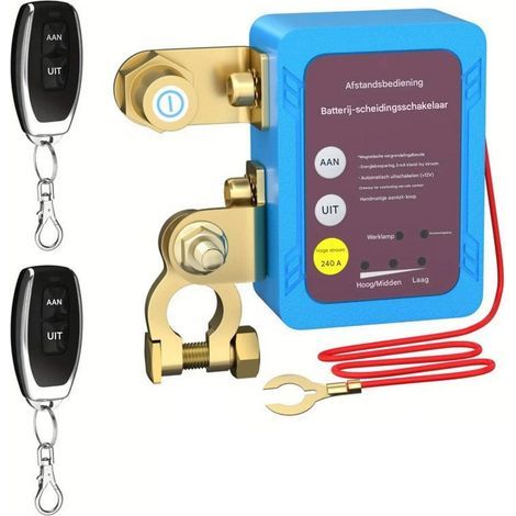 Accuschakelaar - 12 V - 240 A - Automatische Uitschakeling Bij 11,8 V - Voor Auto Camper Botoon ATV Vrachtwagen - 1 Stuk