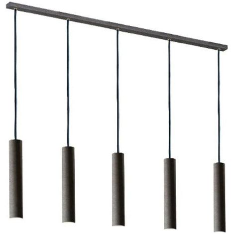 [GEBRAUCHT] B-Ware Hängeleuchte Brenta Pendelleuchte Stahl Anthrazit Lampe 110cm Gu10 Led 5 Flammig (1/2)