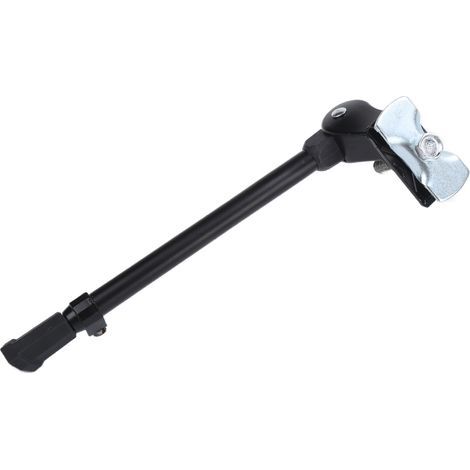 Béquille de vélo réglable en alliage d'aluminium à fixation centrale pour vélos de route et VTT de 24 à 27 pouces, noire (1/5)