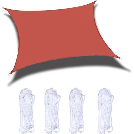 Voile d'ombrage extérieure en tissu Oxford imperméable, forme triangulaire, protection anti-UV, 1,8 x 2 mètres (1/5)
