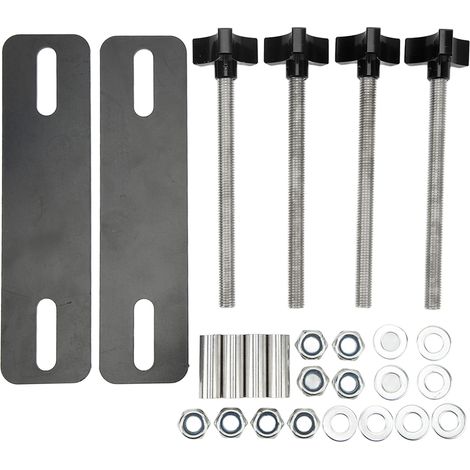 Support de fixation pour plaques de désensablage, pinces réglables pour rails de récupération 4,72-6,69 pouces, kit de montage noir tout-terrain. (1/5)