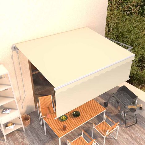 Auvent automatique rétractable avec store 4x3 m Crème (1/5)
