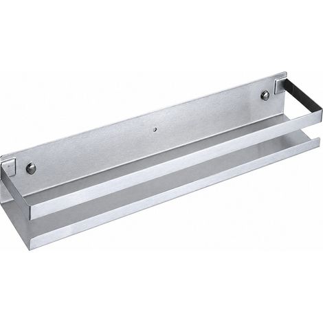 Étagère à épices murale en acier inoxydable, 50 cm, rangement multifonctionnel (1/5)