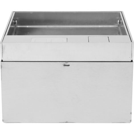 Ensemble prise de sol encastrée inox IP44 imperméable socle de sol pour travaux maison (1/5)