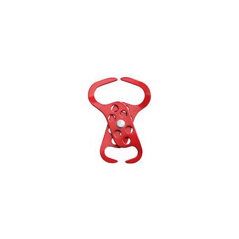 condamnateur multiple - type moraillon - rouge - 6 trous - catu alm-6/25