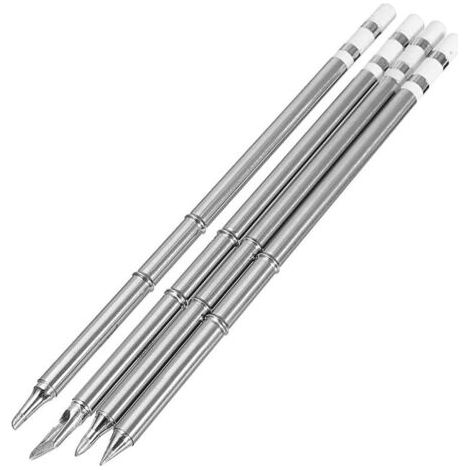 4pc T12 pointe de fer à souder chou lumière blanche pointe de fer à souder [T12-K T12-B T12-BC2 T12-d24 chacun] (1/5)